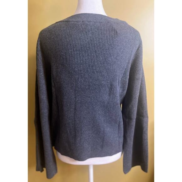 Splendid Charcoal Gray Rumi Rib Knit Sweater Size Large NWT - Picture 4 of 5